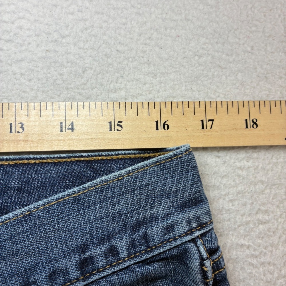 Y2K Banana Republic Boot Cut Jeans Men‎ 32x30 Blue Faded Whiskered Loose Vintage - Picture 5 of 8